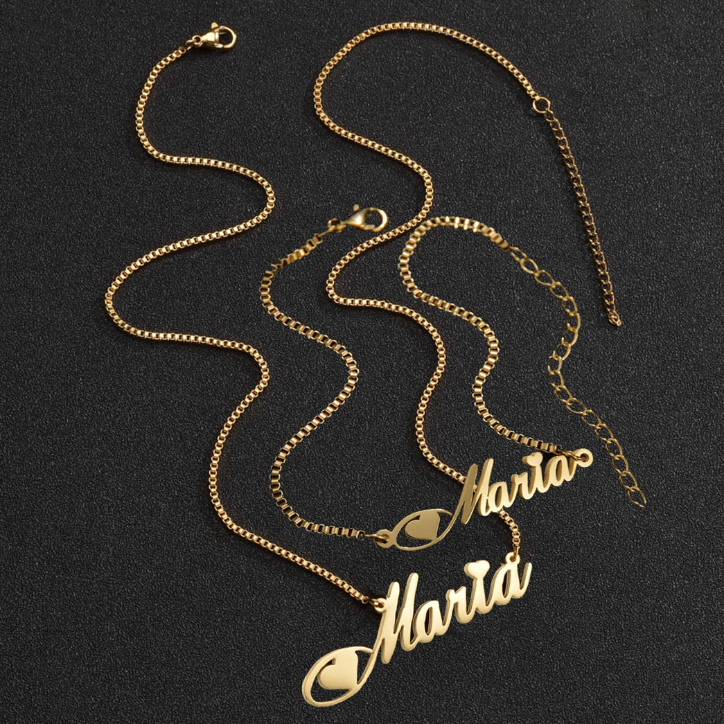 personalized custom names bracelet necklace