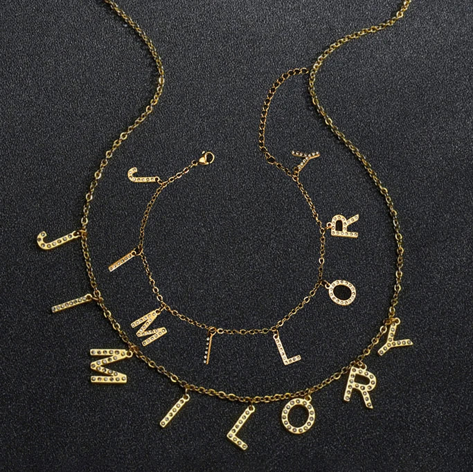 personalized custom names bracelet necklace