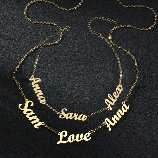 personalized custom names bracelet necklace