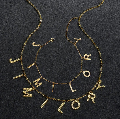 personalized custom names bracelet necklace