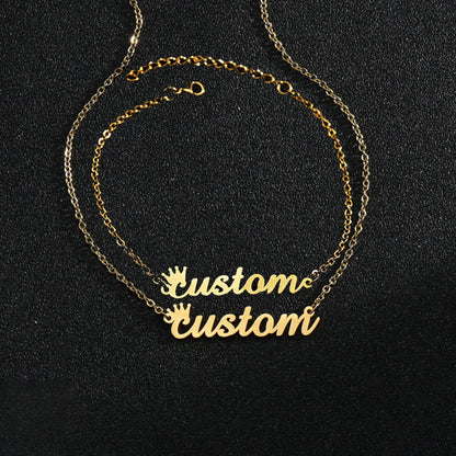 personalized custom names bracelet necklace