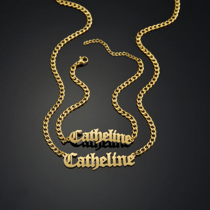 personalized custom names bracelet necklace