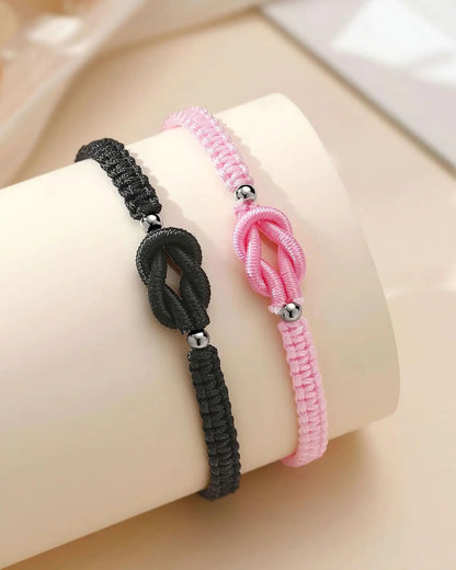 Pinky Promise Love Knot Couple Bracelets – Matching Friendship Set