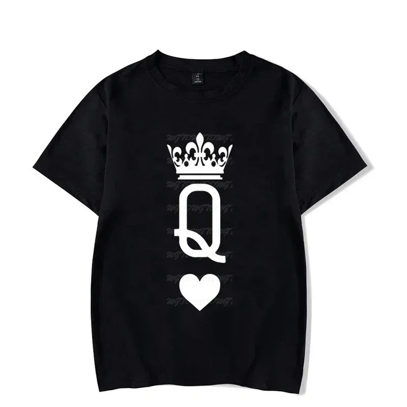 Queen Crown Couple Matching T-Shirt – His &amp; Hers Graphic Tee