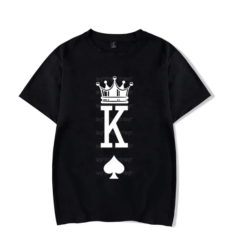 Queen Crown Couple Matching T-Shirt – His &amp; Hers Graphic Tee